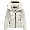 Navahoo Giacca invernale da donna, calda, trapuntata, con cappuccio rimovibile, cuore ghiaccio, XS-XXL, bianco, S