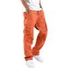 VaiKanhai Pantaloni termici da uomo per attività all'aria aperta, da caccia, da uomo, casual, in vita, colore sportivo, multi tessuto, corda solida, da uomo, pantaloni cargo in lino