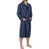 John Christian Vestaglia leggera da uomo in cotone spazzolato, righe blu