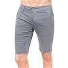 Evoga Pantaloni Corti Uomo Casual Basic Shorts Jeans Bermuda Slim Fit (44, Grigio Medio Chiaro)