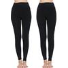 Manzi - 2 paia di collant da donna, super opachi, in pile caldo, 400 denari Nero senza piedi XXL