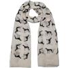 GFM® Sciarpa da donna con stampa di cani levrieri, primavera, estate, tutte le stagioni (PSCF-GH), GH-TR-Beige, L