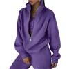 WOLIFA Tuta da donna Set completo Lounge Wear Set 2 pezzi da donna in pile tute comode a maniche lunghe Activewear con zip cappotto top pantaloni set moda casual tuta termica autunno inverno