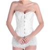 SHEKINI Elegante Corsetto Donna Satin Underbust Waist Traine Bustino Corsetto a Cuore Crop Top Shapewear Modellante Cincher Training con G-String