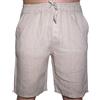 Fantasy Pantalone Corto Bermuda Puro Lino Leggero Fresco Estivo Moda Slim Tasche Uomo Ragazzo (56 4XL Beige)