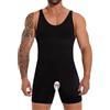 SLIMBELLE Intimo da Uomo Body Senza Maniche per Il Corpo Dimagrante a Compressione per Il Slim Fit Controllo della Pancia (IT, Testo, M, Regular, Regular, Nero-1)