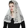 BEAUTELICATE Velo Di Pizzo Da Sposa Chiesa Cattolica Messa Triangolare Infinito Mantila Sciarpa Copricapo In Latino Champagne Oro V116