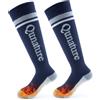 Qunature Calze da Sci Bambini in Lana Merino, Calze Caldi Ragazzi Invernali, Calze Neve a Compressione, Calzini al Ginocchio, Adatto per Neve Sci Snowboard Escursionismo, 1 Paio, Taglia 25-36