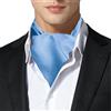 Remo Sartori - Foulard Uomo Ascot Doppia Pala In Pura Seta Tinta Unita, Made In Italy