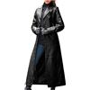 KHIRVWL Cappotto di Pelle Lungo Donna Sensuale e alla Moda per Autunno Inverno Giubbino Ecopelle Donna Giacca Biker Giubbotto Similpelle Faux Leather Giacche Ecopelle Finta Pelle Sintetica Curvy Autunno