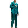 Heersan Pigiami Due Pezzi da Uomo Pigiama Raso con Bottoni Set Pigiama Top a Maniche Lunghe con Tasche, Pantaloni Pigiama Uomo Classic Loungewear
