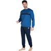Australian Pigiama Lungo Uomo in Caldo Cotone in Vari Modelli E Taglie dalla M alla 2XL, Pigiama Maschile (2XL (52), AI731-Bluette/blu Scuro)