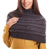 Toocool - Coprispalle Donna Cappa Collo Sciarpa Bolero Tricot Dolcevita Poncho AS-0430 [Nessuno,Grigio Scuro]
