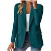 Generic Blazer da Donna a Maniche Lunghe Elegante - Giacca da Lavoro con UN Bottone per Ufficio, Smanicato da Business, Giacca a Portafoglio con Apertura Frontale, Blazer Aderente, Giacca Lunga Tinta Unita