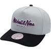 Mitchell & Ness Script Pro Crown Snapback, grigio/nero, Taglia unica