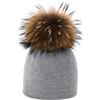 BLOMDE Cappello Donna Cappello da Donna Invernale Lavorato A Maglia con Berretto Morbido E Caldo per Sport all'Aria Aperta con Pompon in Vero Peluche,04