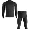 Iron-Ic - Kit Promo Box Maglia Maniche Lunghe + Leggings 3/4 Uomo Thermic Seamless Thermo Light - Fitting Slim Compression - Art. 900482