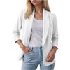 Generico Blazer Donna Maniche Slim Fit Maniche Lunghe Tuta con Risvolto Giacca Ufficio Business Tasche Stile Casual Classico Curvy Cappotti Ufficio Elasticizzate Giubbotto Bottoni Jacket Taglie Forti