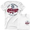 Gas Monkey Garage Licenza Ufficiale Hot Rod Shop Logo T-Shirt da Uomo (Bianca), XXX-Large