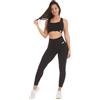 FGM04 Completo Onyx Sportivo Donna, Top e Leggings (Nero, XS-S)