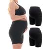 Herzmutter Mutande Gravidanza Cotone - Mutandine Premaman - Guaina maternità - Biancheria Intima Maternitá - Slip per Futura Mamma - 5000 (M, Nero, 2X)