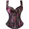 WLFFW Bustino Corsetto Spallacci Medievale Corpetto Donna Sexy L Viola