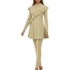 Generico Costume da bagno musulmano da donna Burkini, Set da donna chic ed elegante musulmana, 3 pezzi, a maniche lunghe, set Burkini con copertina completa stampata islamica Hijab staccabile, beachwear Regalo