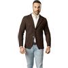 CLASSE77 Blazer in Cotone, Giacca Jacket da Uomo Slim Fit - Punto Cucitura Chicco di Riso - Artigianale, Made in Italy - Casual, Classica Sportiva
