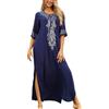 L-Peach Donna Kaftan Abito Lungo da Spiaggia Parei Copricostume Copribikini Cover Up Beachwear