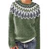 Generico Maglione Donna Invernale Girocollo Invernale Maglione Lavorato a Maglia Donna con Pannello a Righe Leggero Girocollo Morbido Maglia Basic Vestibilità Ampia Pullover Top Elegante Leggero Tunica Maglie
