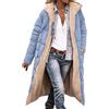 Fannyfuny Piumino Pesante Double Face Donna Con Fodera Imbottito, Cappotto Con Cappuccio E Zip Piumino Double Face Donna Cappotto Invernale Donna Elegante Parka Caldo Pile, Multi-Colori Disponibili