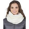 Vivisence Invernale Scaldacollo Classico da Donna in Filato Caldo Design con Toppa in Ecopelle Perfetto per Le Giornate Invernali E Le attività All'aperto