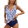 Generic Tankini Taglie Forti con Ferretto e Spalline Regolabili, Sostegno Extra, Donna, Costume da Bagno Curvy e Confortevole
