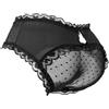 LittleForBig Slip unisex hipster in pizzo sissy mutandine in rete modellante per crossdresser transgender, Nero , M