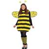 PINTUTU Costume da Ape Adulto Animale Costume Ape Vestito 4 Pezzi Accessori Vestiario con Ali Fascia Antenna Calzini per Carnevale Gonna Donna Completo Sportivo Donna