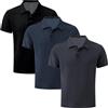 Wryhaul Wearbreeze Camicie per Gli Uomini, Wearbreeze Polo, Quick Dry Elasticizzato Non Ferro Camicia Antirughe Manica Corta (3PCS-B,3XL)