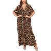 L-Peach Donna Abito Copricostumi Parei Kimono Maxi Kaftan per Costume da Bagno Bikini Spiaggia Cover Up