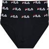 Fila Set 3 Slip Cotone Bielastico Uomo Comfort e Stile Moda Egidio (IT, Testo, L, Regular, Regular, Nero)