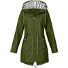 Hxiaen Giacca impermeabile da donna, traspirante, 5XL, taglie grandi, colore nero, giacca softshell gialla, per le attività all'aria aperta, giacca leggera con cappuccio, per primavera, autunno,