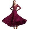 LCKKJHG Abito da Ballo da Sala per Donna Costumi Moderni in Pizzo da Donna, Standard Nazionale, Abiti Ballo for Valzer, Swing Grande, Competizione