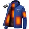 Brimekey Graphene Giacca Riscaldata Uomo ad Interno in Fleece, Batteria HD 20000mAh 7.4V, 6 Zone Riscaldanti e 3 Temperature, Giacca Impermeabile Antivento per Sci e Caccia