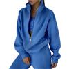 WOLIFA Tuta da donna Set completo Lounge Wear Set 2 pezzi da donna in pile tute comode a maniche lunghe Activewear con zip cappotto top pantaloni set moda casual tuta termica autunno inverno