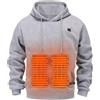 Generisch Heated Hoodies - Felpa riscaldata da uomo, con cappuccio, calda fodera in pile, felpa riscaldata, con cappuccio e cappuccio