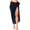 Ciffre Sarong Pareo Gonna Avvolgente Asciugamano da Spiaggia Lunghi Dhoti Tinta Unita Coprente Blu Scuro