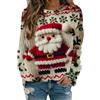 Generico Maglioncino Natalizio Maglioncino Natale Bambina Christmas Tree Sweatshirt Women Shiny Christmas Tree Graphic Shirt Casual Long Sleeve Pullover Blouse Maglione Donna Natale Maglione