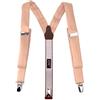 TigerTie - Bretelle sottili unisex a forma di Y, con 3 clip extra forti, tinta unita, bretelle in diversi colori a scelta, salmone, Taglia unica