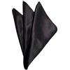 Walniverse Elegante fazzoletto bianco, 100% pura seta, indeformabile grazie alla densità di 22 Momme, dimensioni ottimali 30 x 30 cm, Nero , Taglia unica