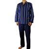 PROFILI DI TOSCANA.Pigiama Uomo di Stoffa con la Giacca abbottonata Art.Alvio,Made in Italy,100% Cotone,Taglie Forti (60, Blu Azzurro)