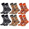 Tobeni 6 Paia Calze Cotone Termico Bambini Spugna Ragazzi e Ragazze Colore 2x Marina Blu 2x Cachi 2x Terracotta Taglia 39-42