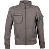 JRC 993972 New Italy Man Felpa da Uomo con Collo a Lupetto Chiusura Zip Misto Cotone Poliestere Tasca portapenna portabadge Grigio (XXL)